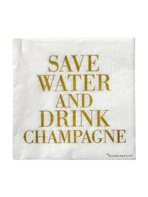 Bloomingville Papier-Servietten Save Water, 20 Stück