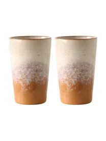 HKliving Handgemachte XL Becher 70's, 2er-Set