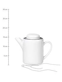 Broste Copenhagen Handgemachte Porzellan Teekanne Salt Aus Porzellan, 1.3 L – Bild 3