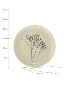 Bloomingville Handgemachter Frühstücksteller Bea Mit Gräser-Motiv – Bild 4