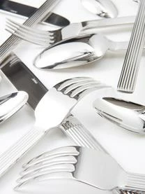 Jotex Silbernes Besteck-Set Lexi Mit Rillenstruktur Am Griff, 6 Personen (24-tlg.) – Bild 3