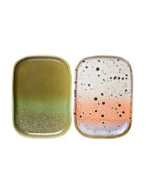 HKliving Handgemachte Servierplatten 70's, L 15 X B 11 Cm, 2er-Set