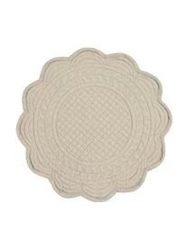 Cote Table Runde Baumwoll-Tischsets Boutis, 2 Stück