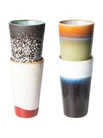 HKliving Handgemachte Becher 70's, 4 Stück – Bild 4