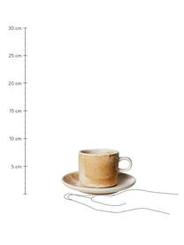 HKliving Porzellan-Tassen Chef Mit Untertellern, 4 Stück – Bild 3