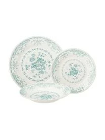 Bitossi Home Geschirr-Set Rose Mit Blumendesign, 6 Personen (18-tlg.)