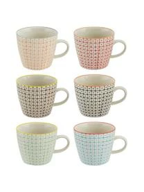 Bloomingville Tassen Carla Mit Kleinem Muster, 6er-Set