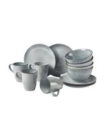 Broste Copenhagen Handgemachtes Frühstücks-Set Nordic Sea, 4 Personen (12-tlg.)