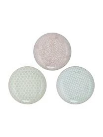 Bloomingville Handbemalte Speiseteller Patrizia Mit Verspieltem Muster, 3er-Set