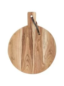 Bahne Akazienholz-Schneidebrett Acacia Mit Lederband, Verschiedene Größen