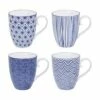 Tokyo Design Studio Handgemachte Porzellan-Tassen Nippon, 4-er Set