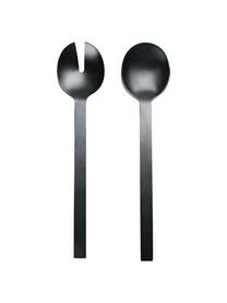 ByOn Schwarzes Salatbesteck Topina Mit Mattem Finish, 2er-Set
