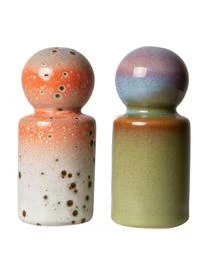HKliving Handgemachter Salz- Und Pfefferstreuer 70's, 2er-Set