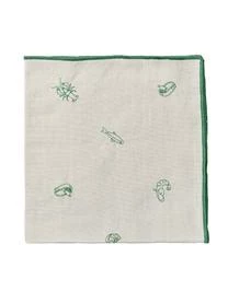 Broste Copenhagen Baumwoll-Servietten Sea Mit Meerestier-Muster, 4 Stück