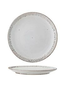 Bloomingville Handgemachte Speiseteller Thea Mit Reaktiver Glasur Und Rillenrelief, 4 Stück – Bild 5