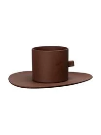 ByOn Kaffeetassen Mit Untertassen Clay, 2 Stück